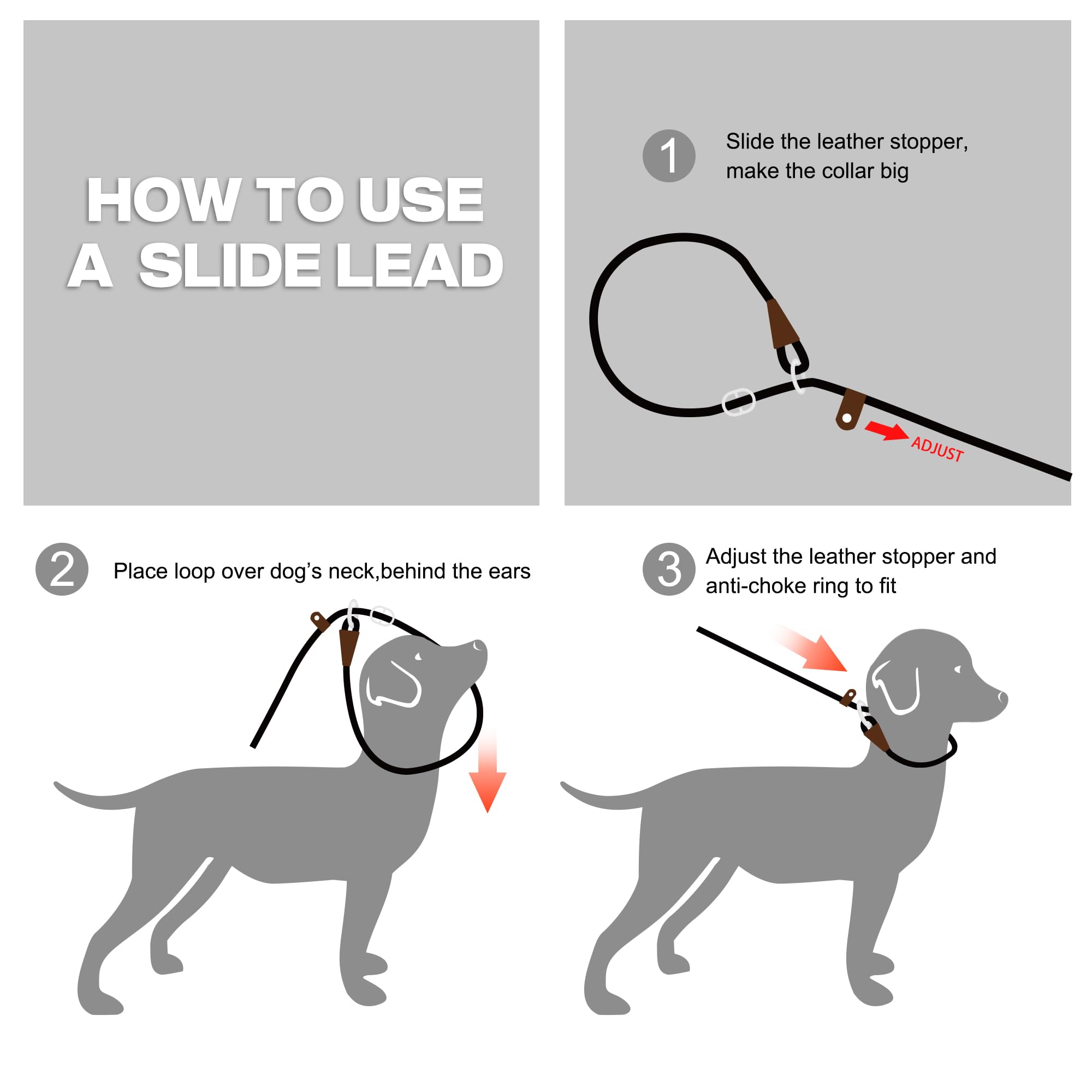 Fida Slip Lead for Dogs | 1.8m, One-Size-Fits-All, Slip-On Rope Leash. Easy to Slip On, No Collar or Harness Needed. Durable & Weather Resistant Climbers Rope with Reflective Stitching (Green)