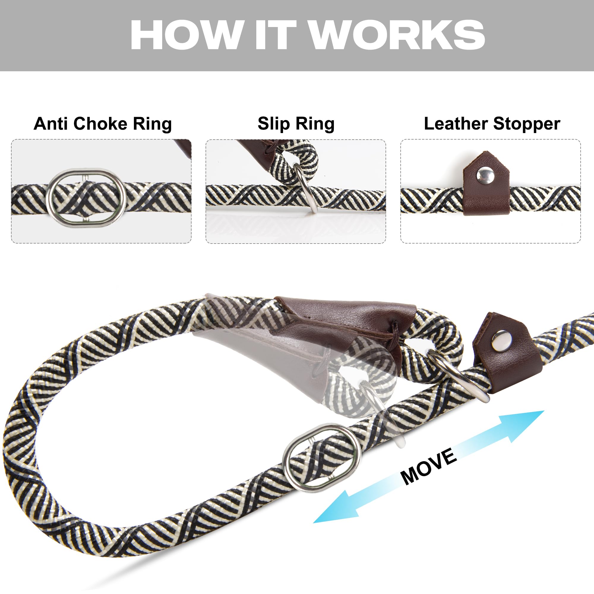 Fida Slip Lead for Dogs | 1.8m, One-Size-Fits-All, Slip-On Rope Leash. Easy to Slip On, No Collar or Harness Needed. Durable & Weather Resistant Climbers Rope with Reflective Stitching (Green)