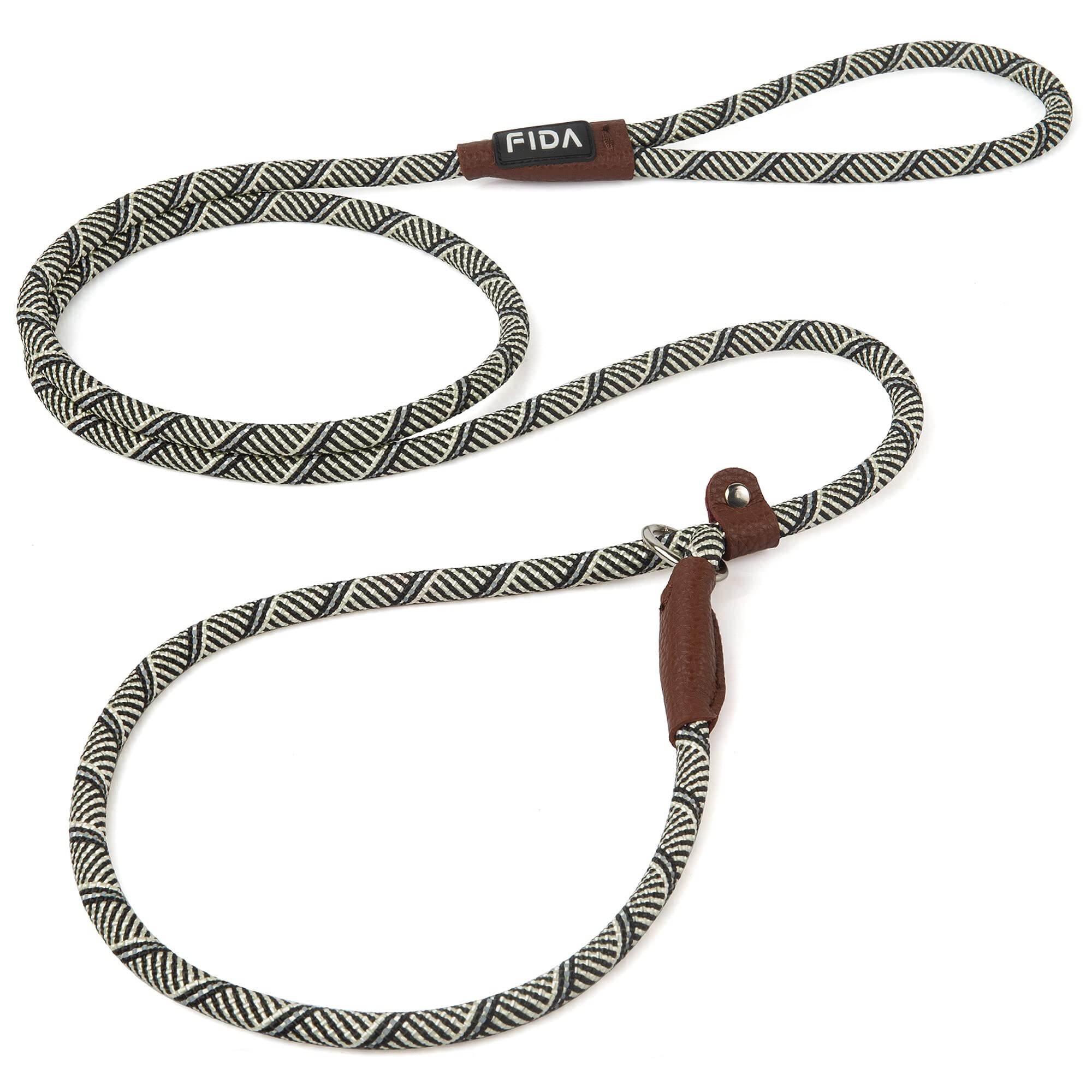 Fida Slip Lead for Dogs | 1.8m, One-Size-Fits-All, Slip-On Rope Leash. Easy to Slip On, No Collar or Harness Needed. Durable & Weather Resistant Climbers Rope with Reflective Stitching (Green)