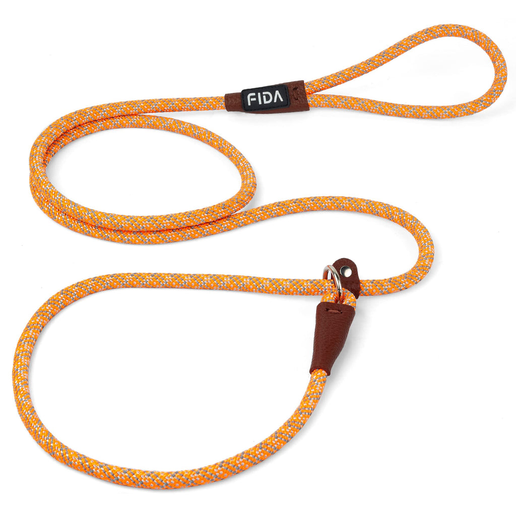 Fida Slip Lead for Dogs | 1.8m, One-Size-Fits-All, Slip-On Rope Leash. Easy to Slip On, No Collar or Harness Needed. Durable & Weather Resistant Climbers Rope with Reflective Stitching (Green)